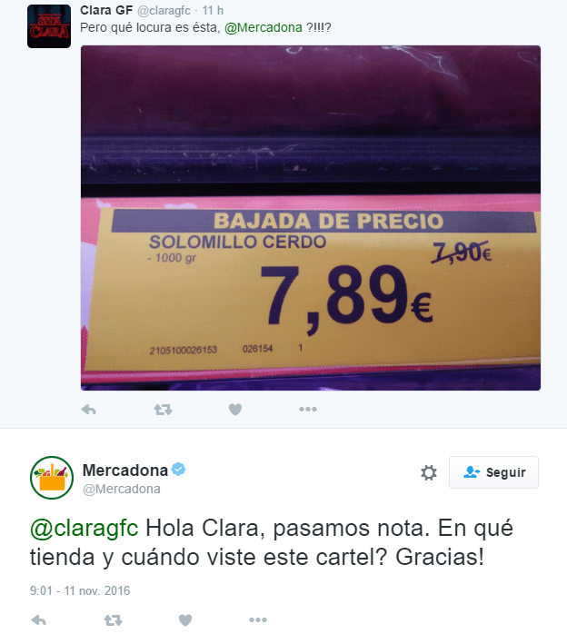 gestor de redes sociales en Mercadona