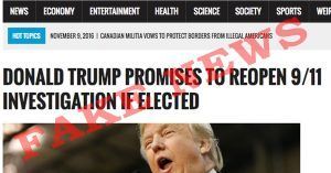 Facebook y la política noticia falsa Trump