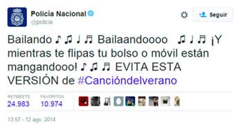 contratar community manager tweet policia nacional